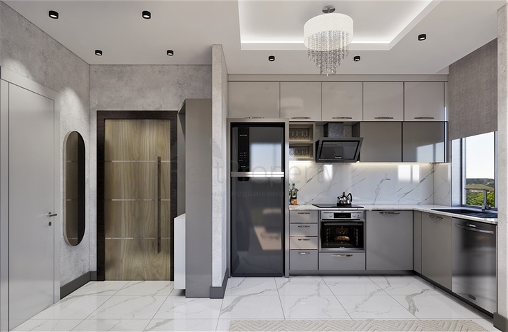 Пентхаус плануванням 2+1 в новому житловому комплексі в районі Демірташ