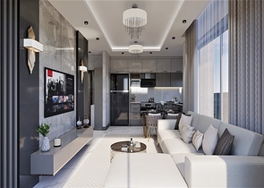 Пентхаус плануванням 2+1 в новому житловому комплексі в районі Демірташ