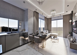 Пентхаус плануванням 2+1 в новому житловому комплексі в районі Демірташ