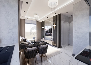 Пентхаус плануванням 2+1 в новому житловому комплексі в районі Демірташ