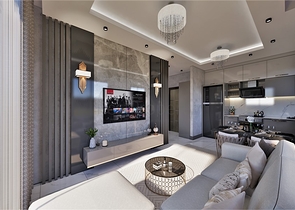 Пентхаус плануванням 2+1 в новому житловому комплексі в районі Демірташ