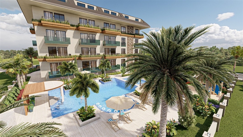 Новий проект на етапі будівництва в 800 м від моря в районі Оба