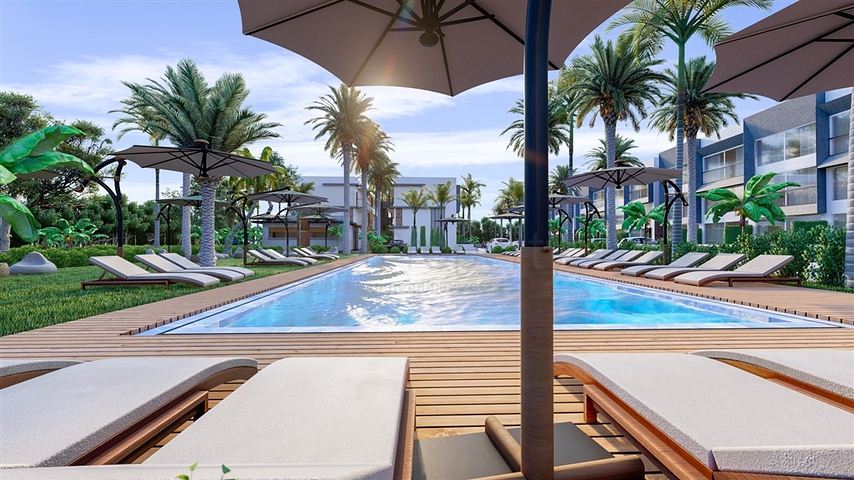 Малоповерховий комплекс в 600 метрах від пляжу в районі Іскеле