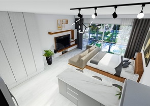 Малоповерховий комплекс в 600 метрах від пляжу в районі Іскеле