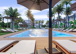 Малоповерховий комплекс в 600 метрах від пляжу в районі Іскеле