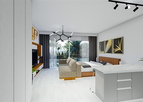 Малоповерховий комплекс в 600 метрах від пляжу в районі Іскеле