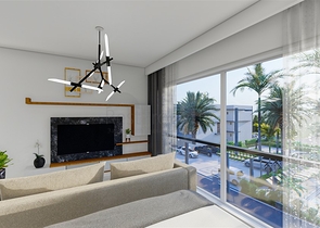 Малоповерховий комплекс в 600 метрах від пляжу в районі Іскеле