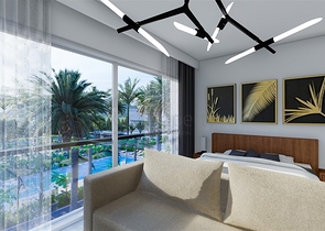 Малоповерховий комплекс в 600 метрах від пляжу в районі Іскеле