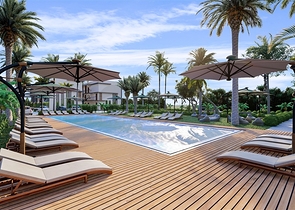 Малоповерховий комплекс в 600 метрах від пляжу в районі Іскеле