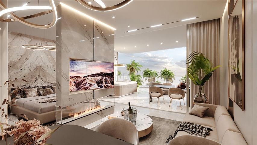 Проект преміум класу на першій береговій лінії в районі Санур Проект преміум класу на першій береговій лінії в районі Санур