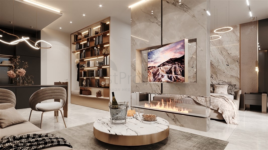 Проект преміум класу на першій береговій лінії в районі Санур Проект преміум класу на першій береговій лінії в районі Санур