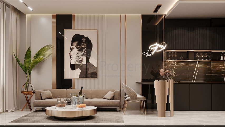 Проект преміум класу на першій береговій лінії в районі Санур Проект преміум класу на першій береговій лінії в районі Санур