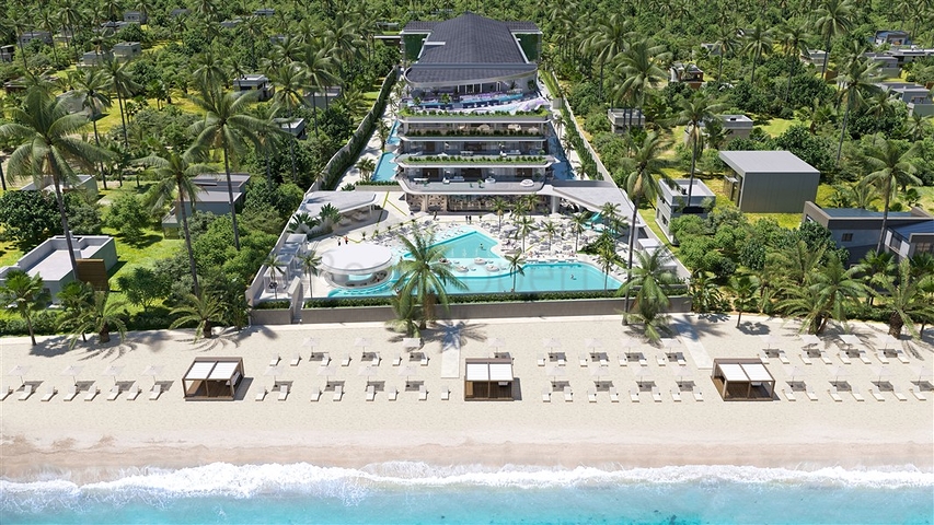 Проект преміум класу на першій береговій лінії в районі Санур Проект преміум класу на першій береговій лінії в районі Санур