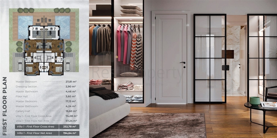 Вілла планування 5 + 1 в районі Сіде - Анталія 