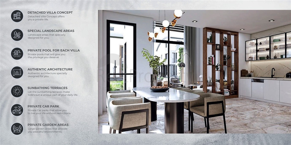 Вілла планування 5 + 1 в районі Сіде - Анталія 