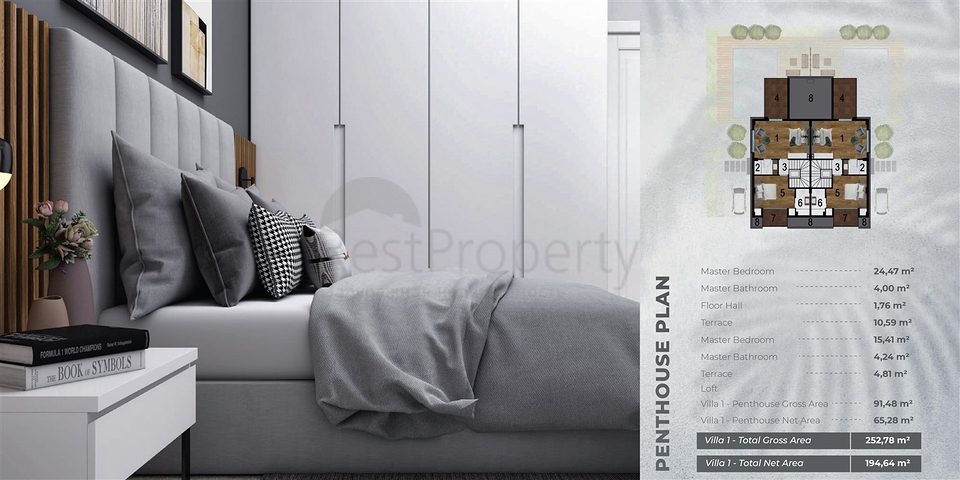 Вілла планування 5 + 1 в районі Сіде - Анталія 