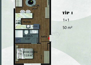 Квартири планування 1+1 і 2+1 дуплекс в районі Белек-Анталія