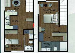 Квартири планування 1+1 і 2+1 дуплекс в районі Белек-Анталія