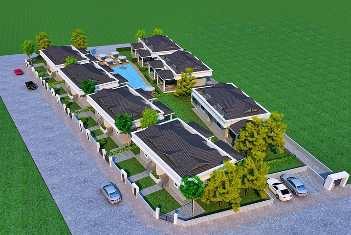 Вілли в комплексі планування 3 + 1 в районі Кемер - Анталія 