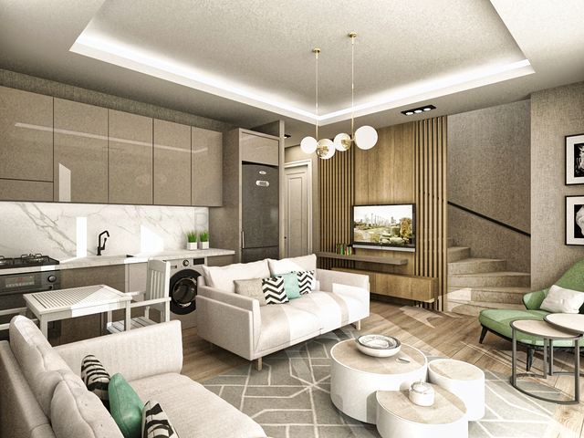 Вілли в комплексі планування 3 + 1 в районі Кемер - Анталія 