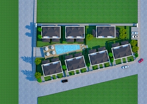 Вілли в комплексі планування 3 + 1 в районі Кемер - Анталія 