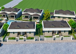 Вілли в комплексі планування 3 + 1 в районі Кемер - Анталія 