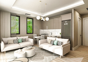 Вілли в комплексі планування 3 + 1 в районі Кемер - Анталія 