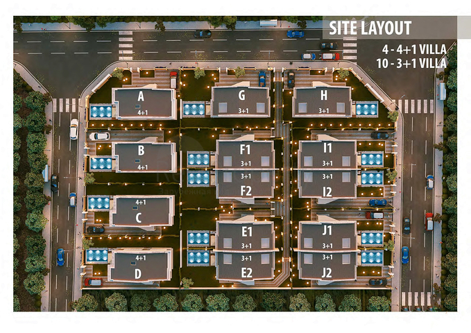 Вілли планування 3 + 1 і 4 + 1 в районі Сіде - Анталія