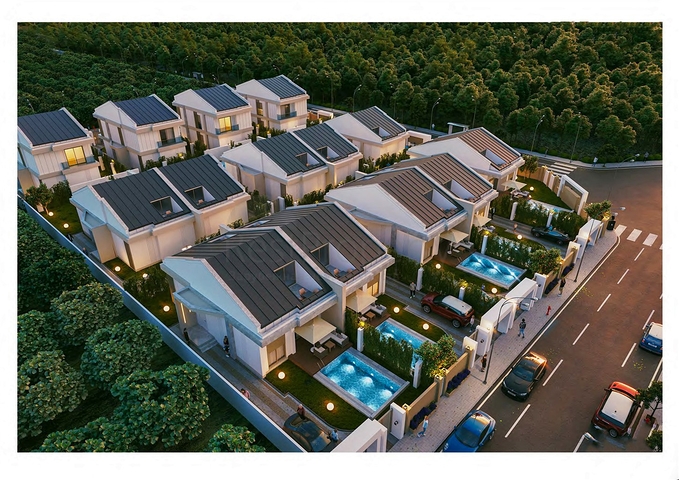 Вілли планування 3 + 1 і 4 + 1 в районі Сіде - Анталія