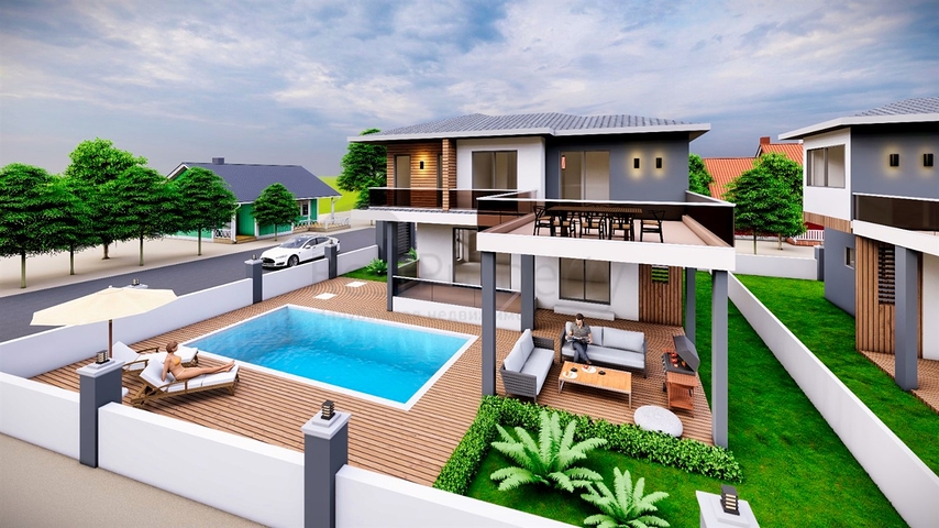 Вілла планування 3 + 1 в районі Кемер - Анталія 