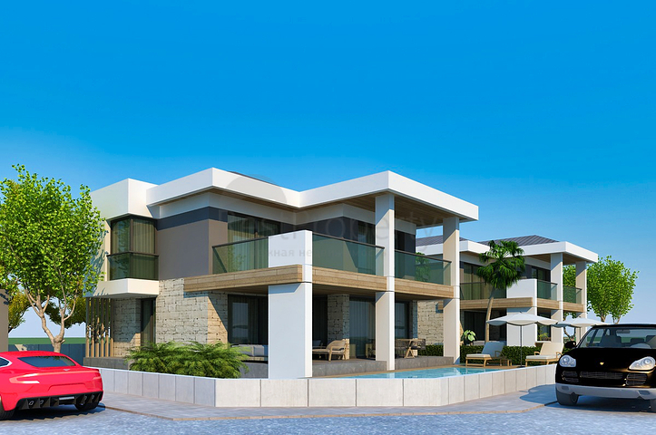 Вілла планування 4 + 1 в мікрорайоні Чам'юва - Анталія 