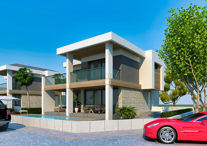 Вілла планування 4 + 1 в мікрорайоні Чам'юва - Анталія 