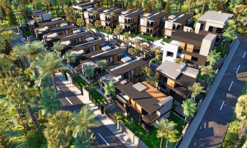 Вілли планування 4 + 1 в районі Сіде - Анталія 