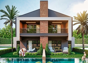 Вілли в комплексі планування 4 + 1 в районі Дошемеалти - Анталія 