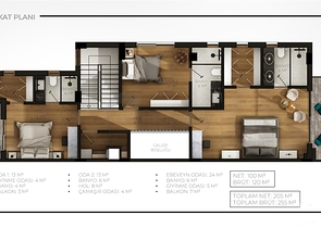 Вілли в комплексі планування 4 + 1 в районі Дошемеалти - Анталія 