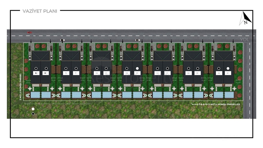 Вілли планування 4 + 1 в районі Дошемеалти - Анталія 
