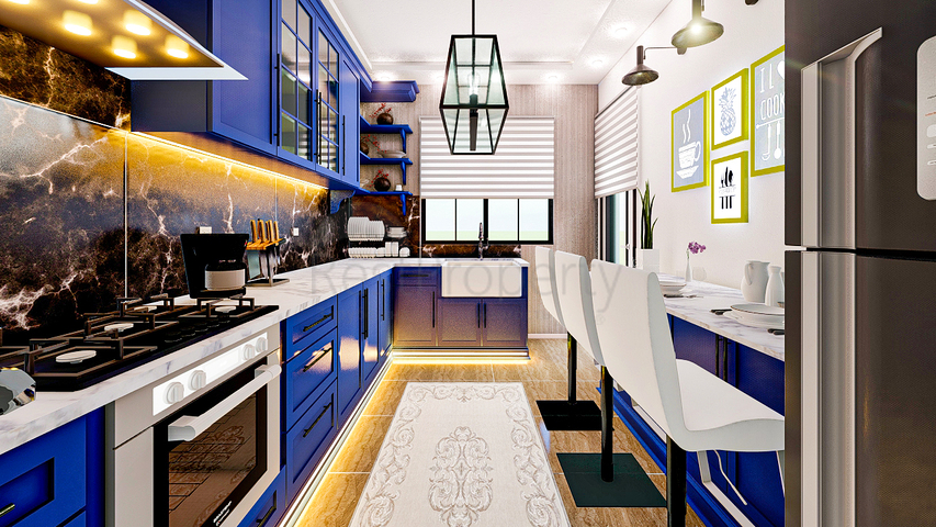 Квартира планування 1 + 1 в районі Кепез - Анталія 