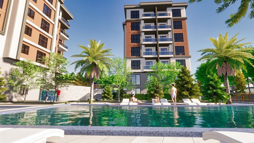 Квартира планування 1 + 1 в районі Кепез - Анталія 