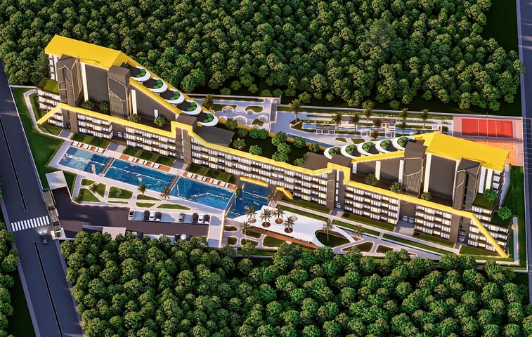 Квартира планування 1 + 1 в районі Алтинташ - Анталія 