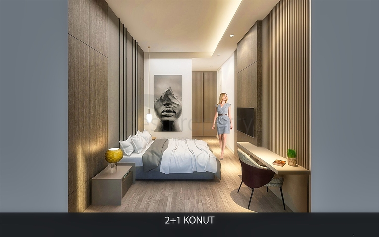 Квартира планування 2 + 1 в районі Алтинташ - Анталія