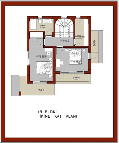 Вілла планування 4 + 1 в районі Фетхіє - Анталія 