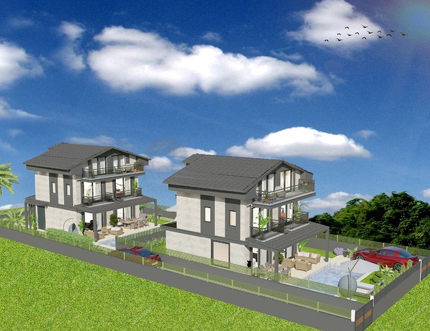 Вілла планування 4 + 1 в районі Фетхіє - Анталія 