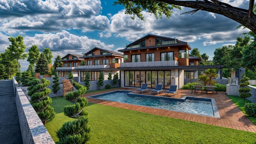 Вілла планування 4 + 1 в районі Фетхіє - Анталія 