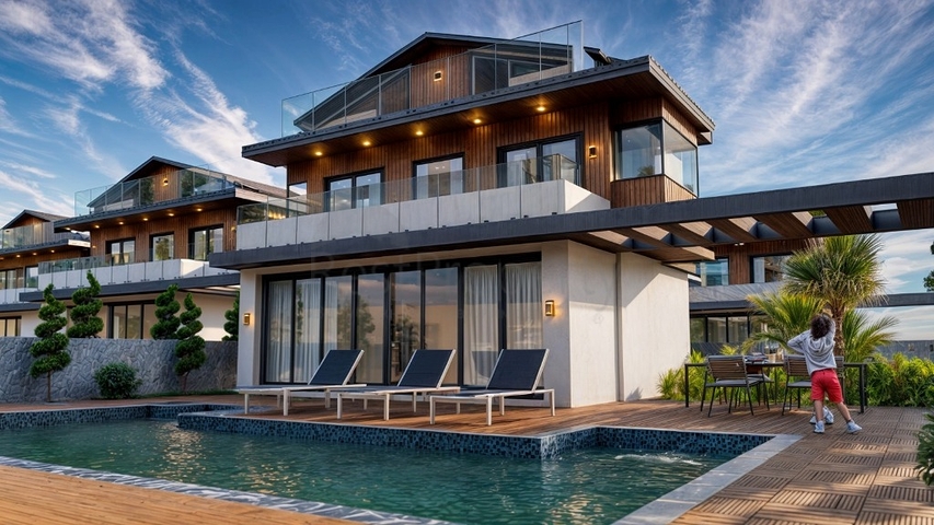 Вілла планування 4 + 1 в районі Фетхіє - Анталія 