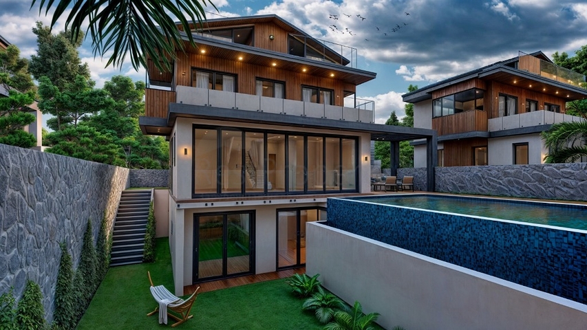 Вілла планування 4 + 1 в районі Фетхіє - Анталія 