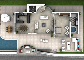 Сучасна вілла з видом на море в Калкані