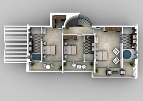 Сучасна вілла з видом на море в Калкані