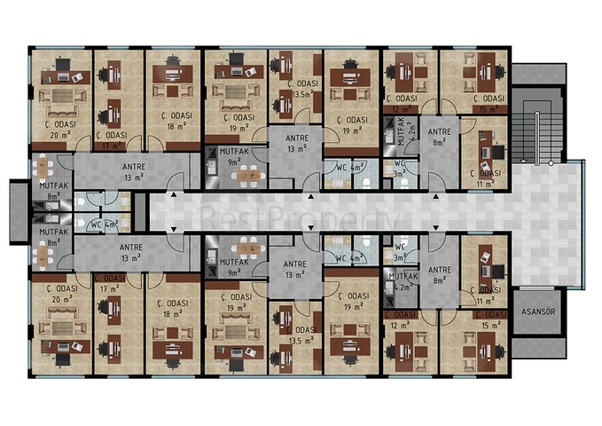 Бізнес-центр в районі, що розвивається Оба