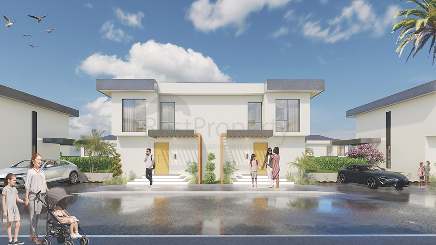 Вілли 3+1 і 4 + 1 в еко комплексі в оточенні хвойного лісу в районі Дортепе на східній частині Бодрума.