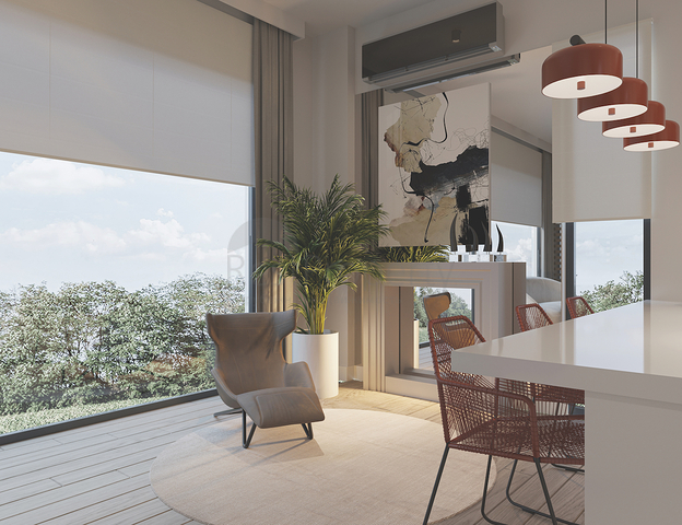 Вілли 3+1 і 4 + 1 в еко комплексі в оточенні хвойного лісу в районі Дортепе на східній частині Бодрума.